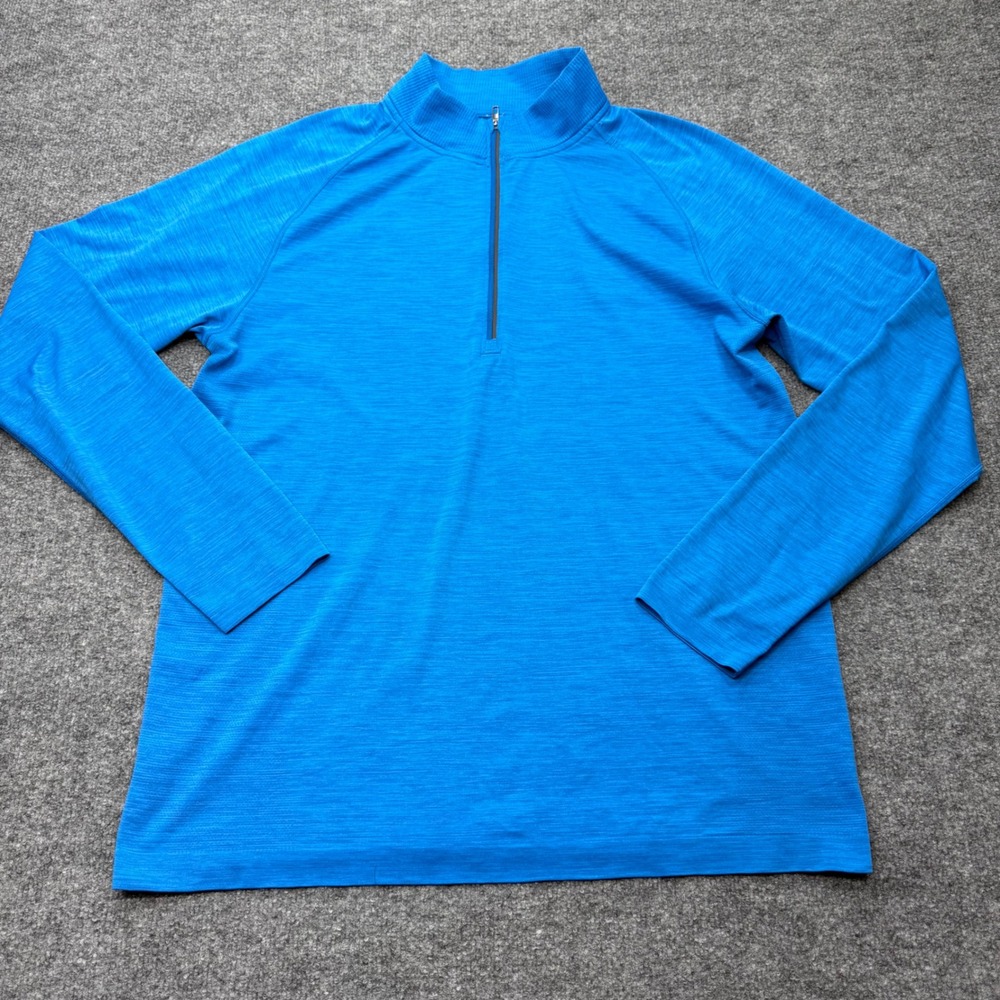 Lululemon Mens Metal Vent Tech 1/2 Zip 2.0 Blue Heather Pullover XL